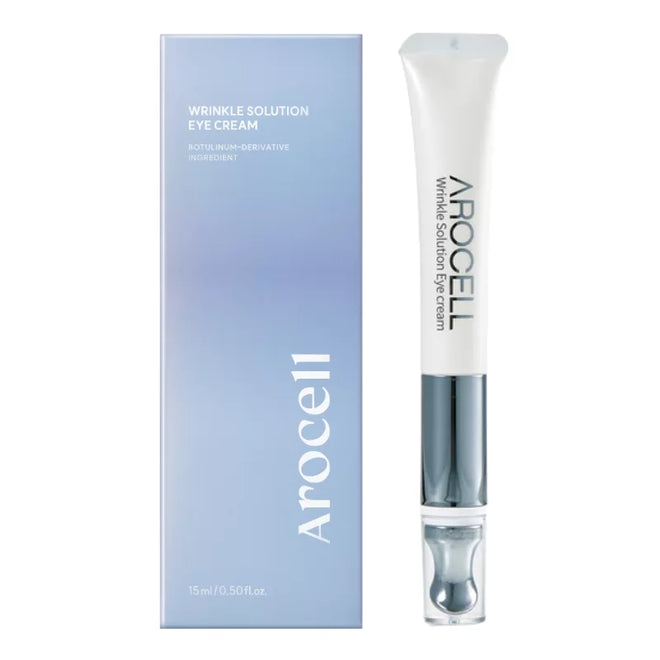Arocell Wrinkle Solution Eye Cream paakių kremas su masažiniu aplikatoriumi, 15ml