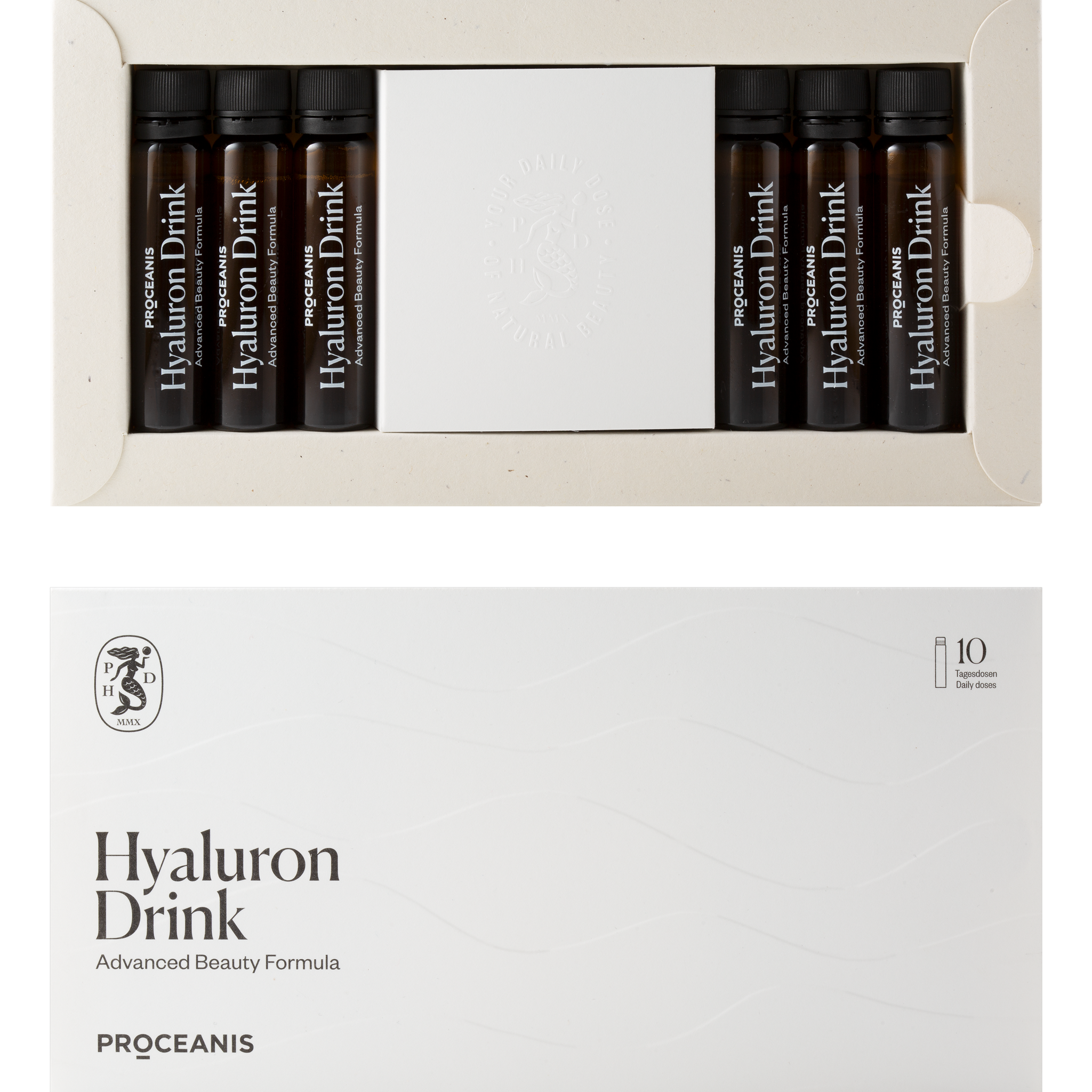Proceanis Hyaluron Drink Traveller maisto papildas, 10x10ml