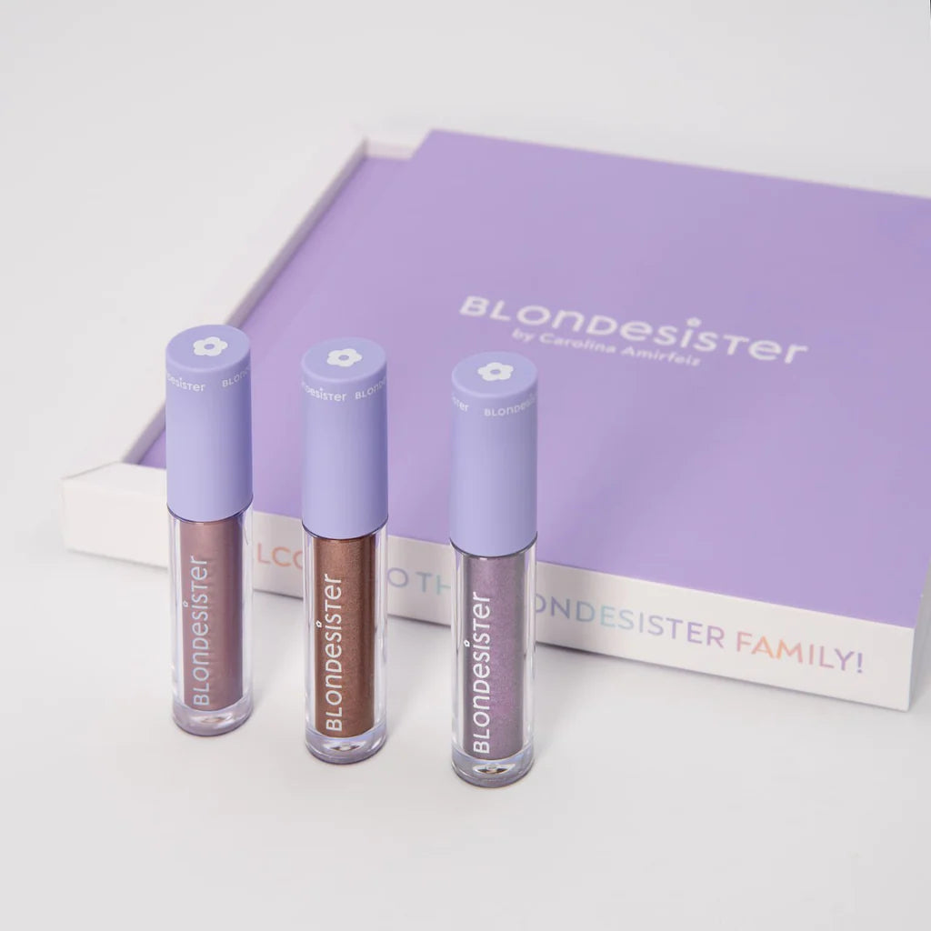 BLONDESISTER dėžutė „Mini Box“ (trys skysti akių šešėliai), 3x2,5ml