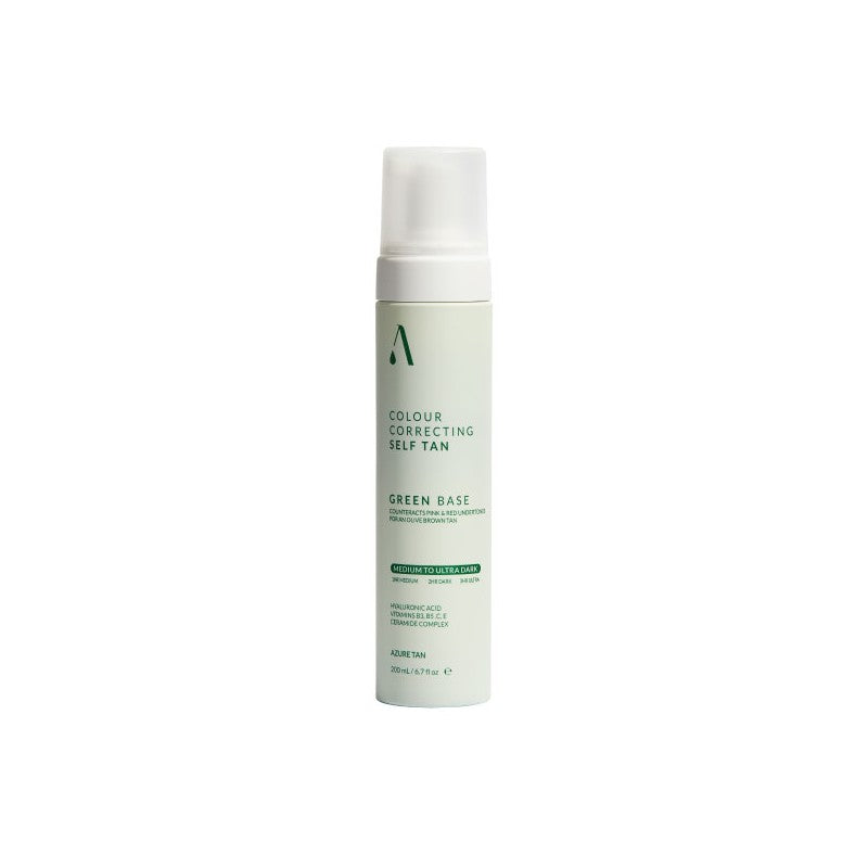 Azure Tan “Green Base medium to ultra dark” Greito poveikio savaiminio įdegio putos – vidutinis / tamsus atspalvis, 200ml
