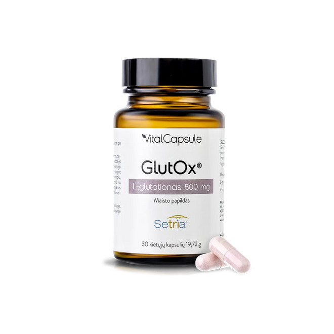 GlutOx® L-Glutationas maisto papildas, 500mg