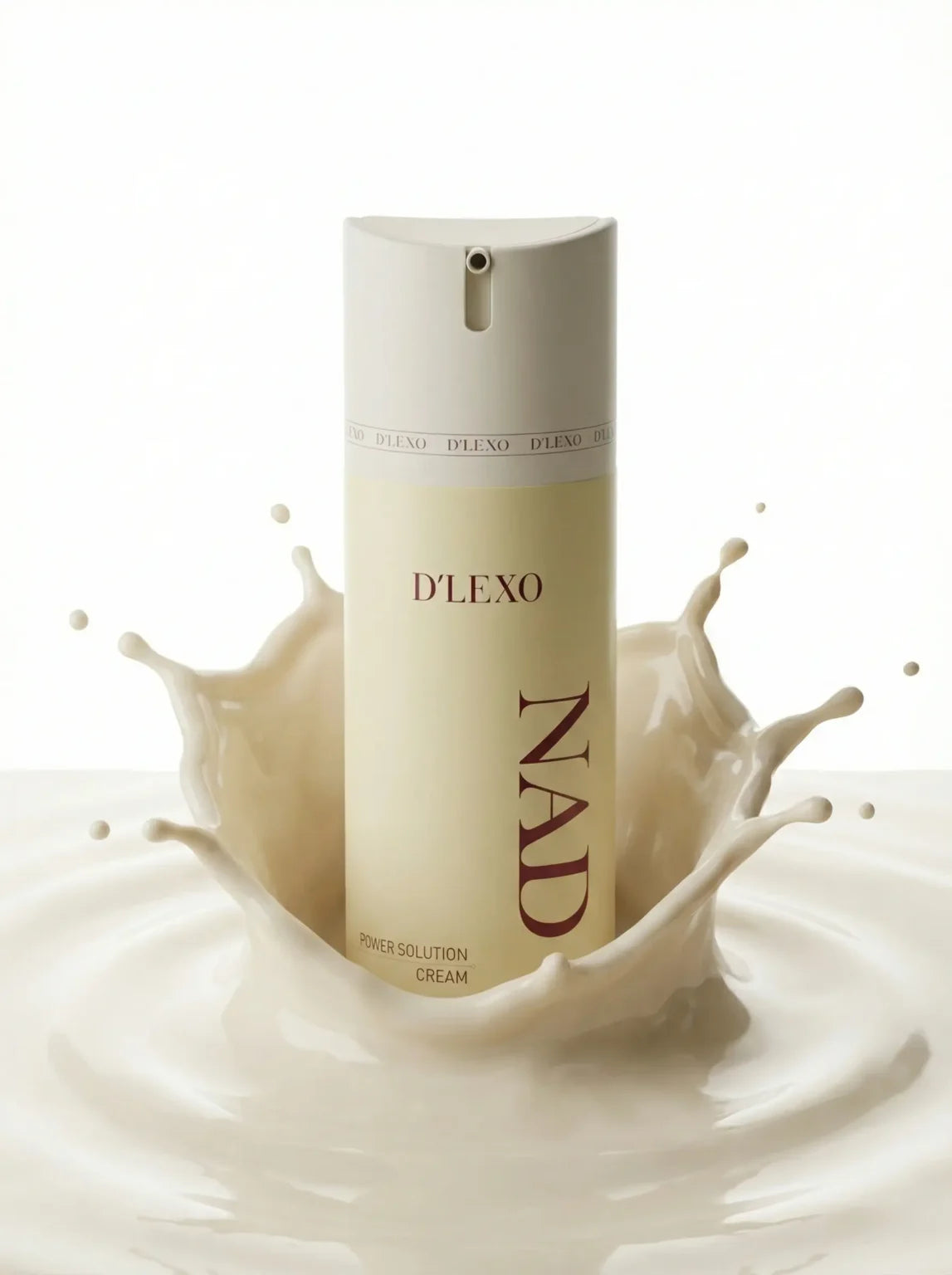 DERMALINE D’LEXO NAD Power Solution Cream energizuojantis, skaistinantis veido kremas su NAD, niacinamidu, pažangiu peptidų kompleksu ir resveratroliu, 100ml