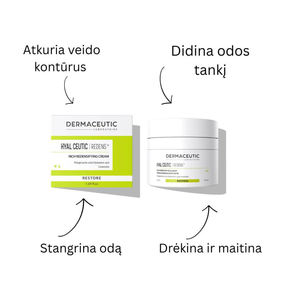 DERMACEUTIC HYAL CEUTIC REDENS+ Sodrus stangrinamasis kremas, 50ml