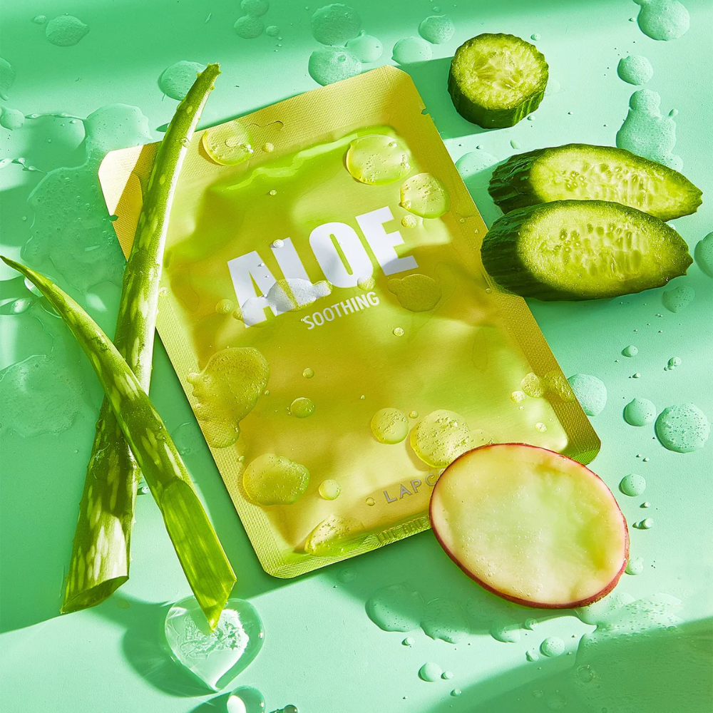 LAPCOS Daily Aloe raminanti lakštinė kaukė, 1vnt