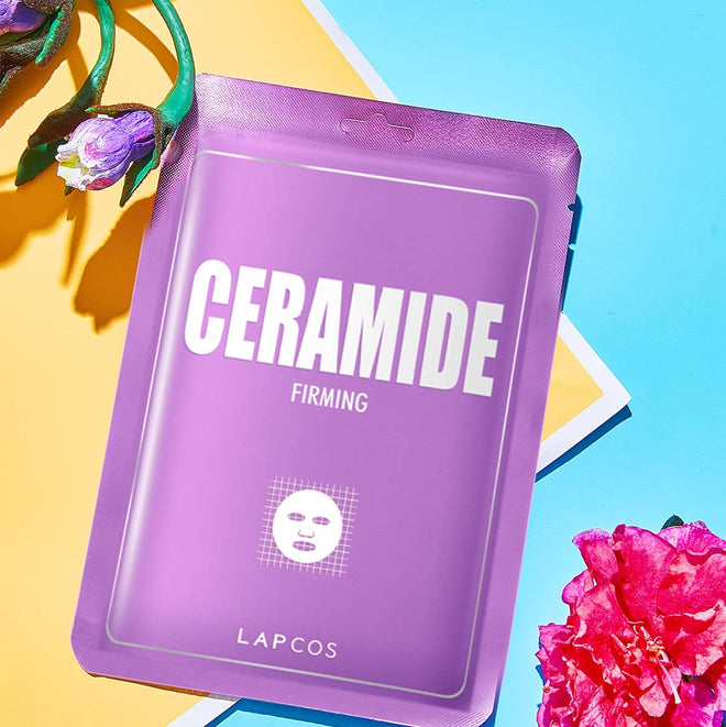 LAPCOS Derma Ceramide lakštinė veido kaukė, 1vnt