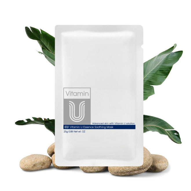 CUSKIN maitinamoji, raminamoji lakštinė veido kaukė su vitaminu U, visiems odos tipams, 1vnt