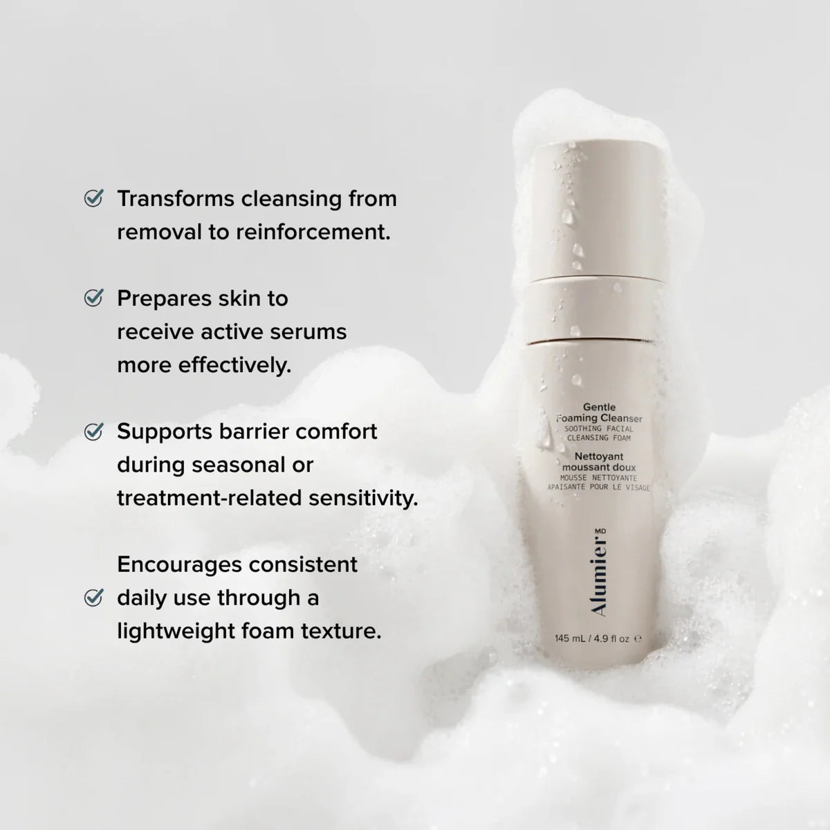 AlumierMD Gentle Foaming Cleanser švelnus putojantis prausiklis, 145ml