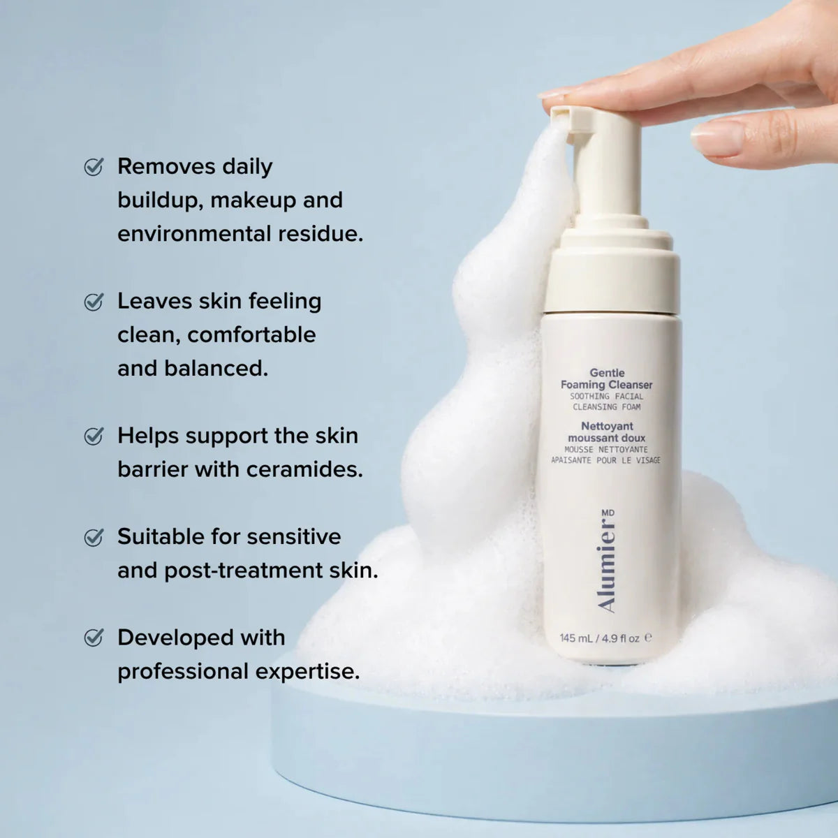 AlumierMD Gentle Foaming Cleanser švelnus putojantis prausiklis, 145ml