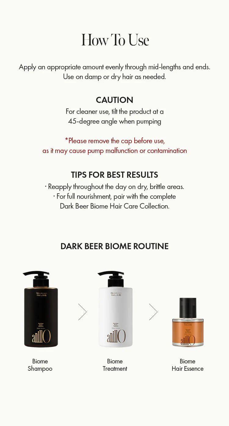 AnillO Dark Beer Biome Hair Essence – atkuriamoji plaukų esencija 50ml