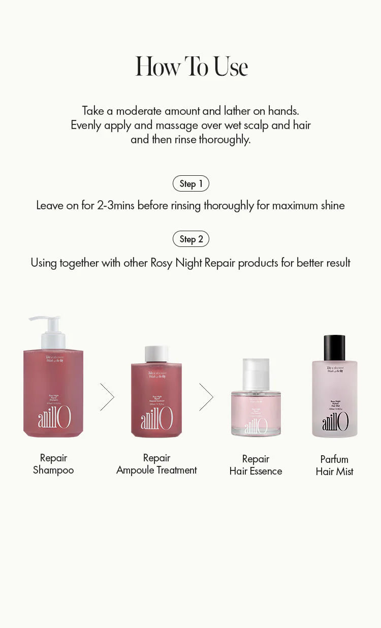 AnillO Rosy Night Repair šampūnas, 450ml