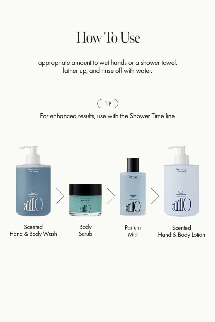 AnillO Shower Time Scented Hand & Body Wash – kūno ir rankų prausiklis, 450ml
