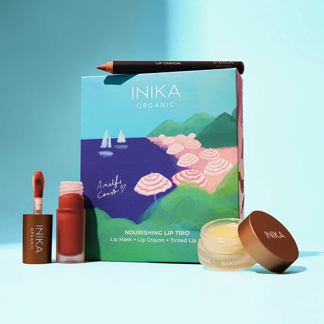 INIKA NOURISHING LIP CARE TRIO DOVANŲ RINKINYS