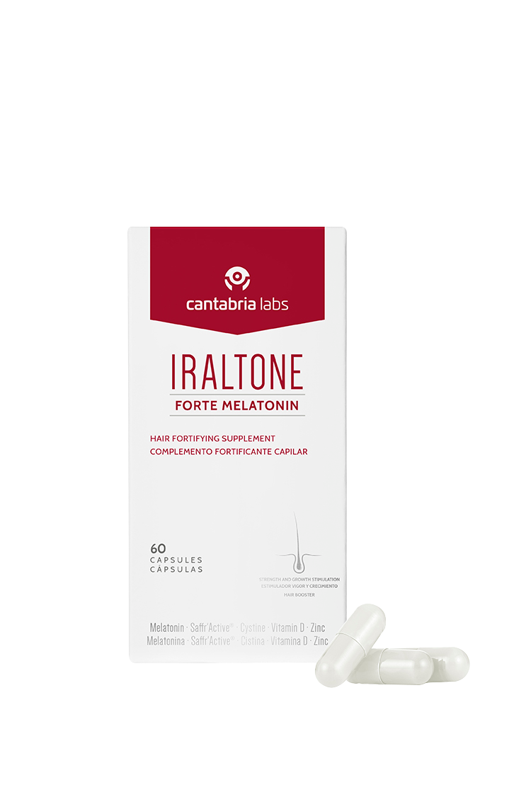 IRALTONE FORTE MELATONIN MAISTO PAPILDAI PLAUKAMS, 60 kapsulių
