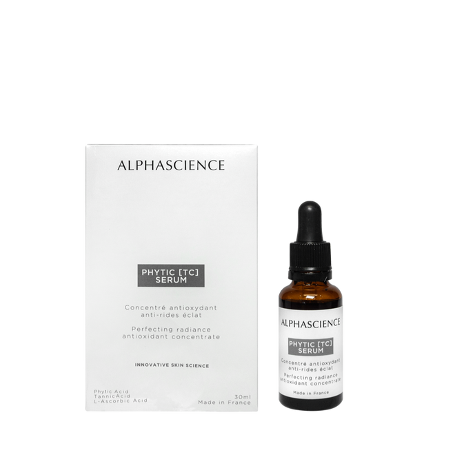ALPHASCIENCE – PHYTIC [TC] SERUMAS SU FITINO RŪGŠTIMI  ŠVYTĖJIMO SUTEIKIANTIS ANTIOKSIDACINIS KONCENTRATAS, 30ml