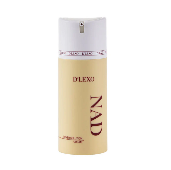 DERMALINE D’LEXO NAD Power Solution Cream energizuojantis, skaistinantis veido kremas su NAD, niacinamidu, pažangiu peptidų kompleksu ir resveratroliu, 100ml
