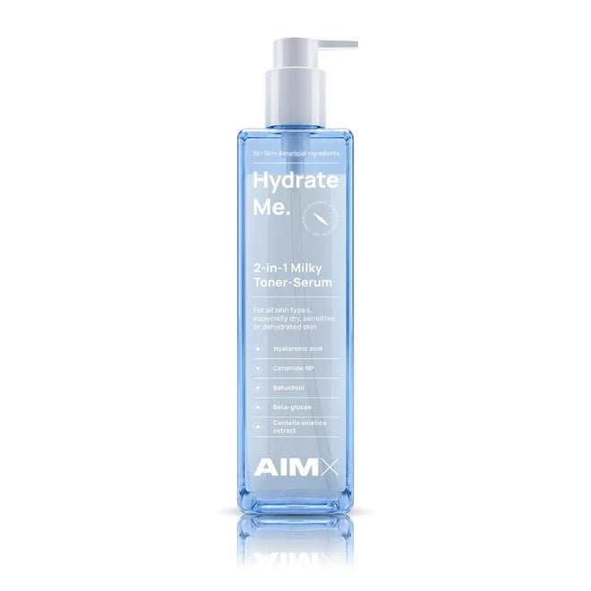 AIMX „2-in-1 Milky Toner-Serum“ Drėkinantis ir odos balansą palaikantis dvigubo poveikio tonikas-serumas, 195ml