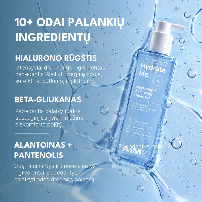 AIMX „Hydrating & Balancing Cleanser“ Drėkinantis ir odos balansą palaikantis veido prausiklis, 195ml