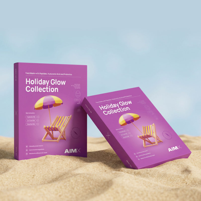 AIMX lakštinių kaukių rinkinys "Holiday Glow Collection", 4vnt.