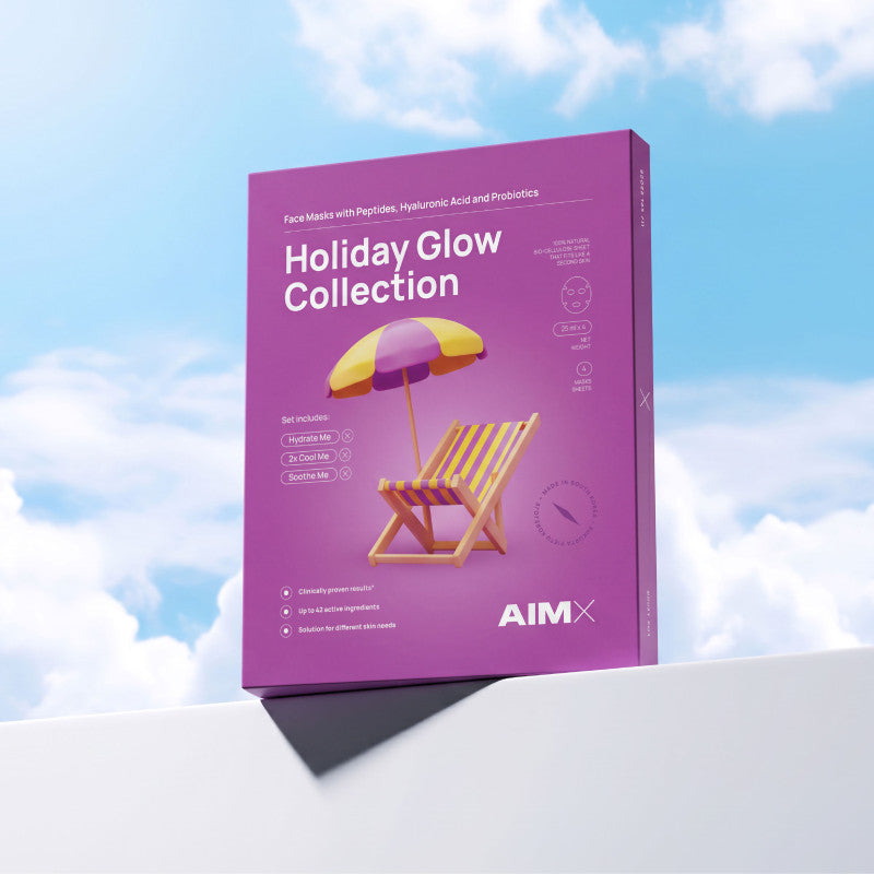 AIMX lakštinių kaukių rinkinys "Holiday Glow Collection", 4vnt.