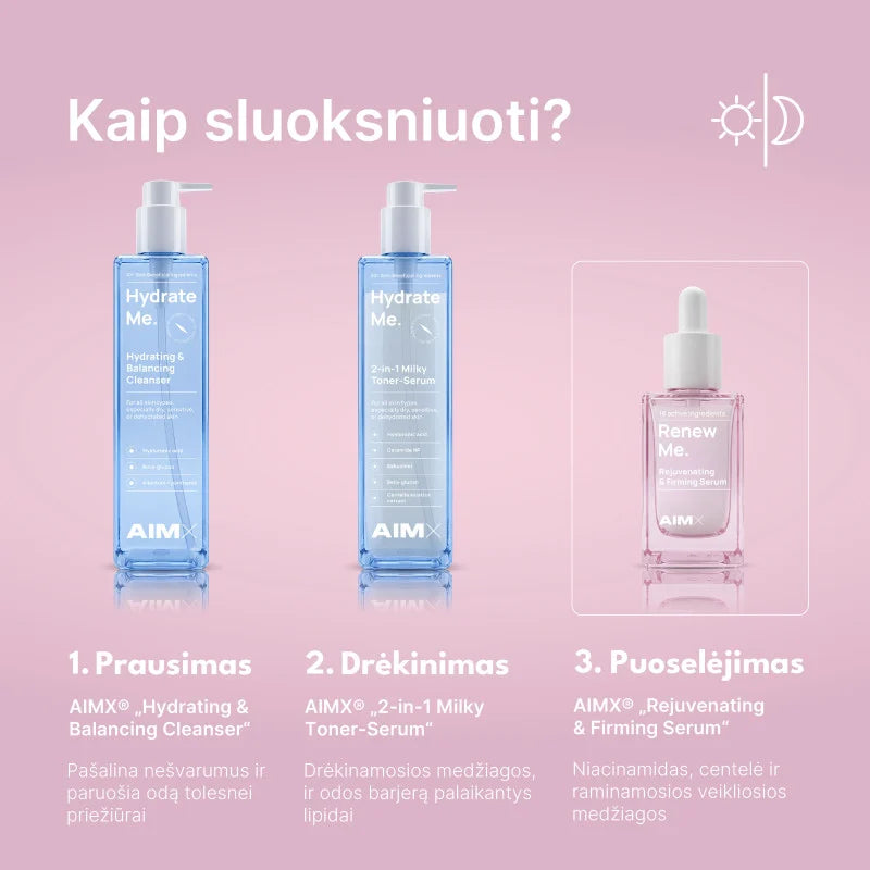 AIMX „Rejuvenating & Firming Serum“ Gaivinantis serumas odos stangrumui ir švytėjimui, 30ml