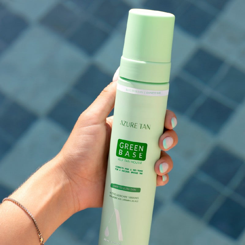 Azure Tan “Green Base Dark To Ultra Dark” Greito poveikio savaiminio įdegio putos – tamsus atspalvis, 200ml