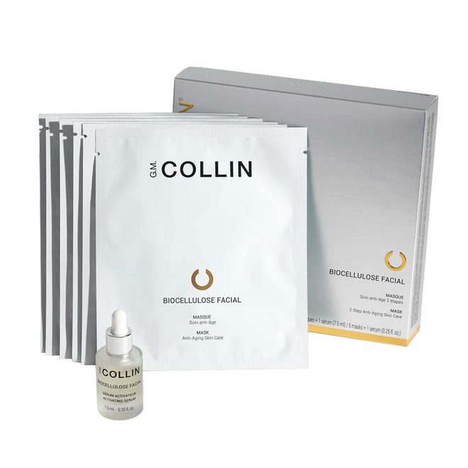 G.M. COLLIN BIOCELIULIOZINĖ VEIDO KAUKĖ SU SERUMU, 5vnt + 7ml