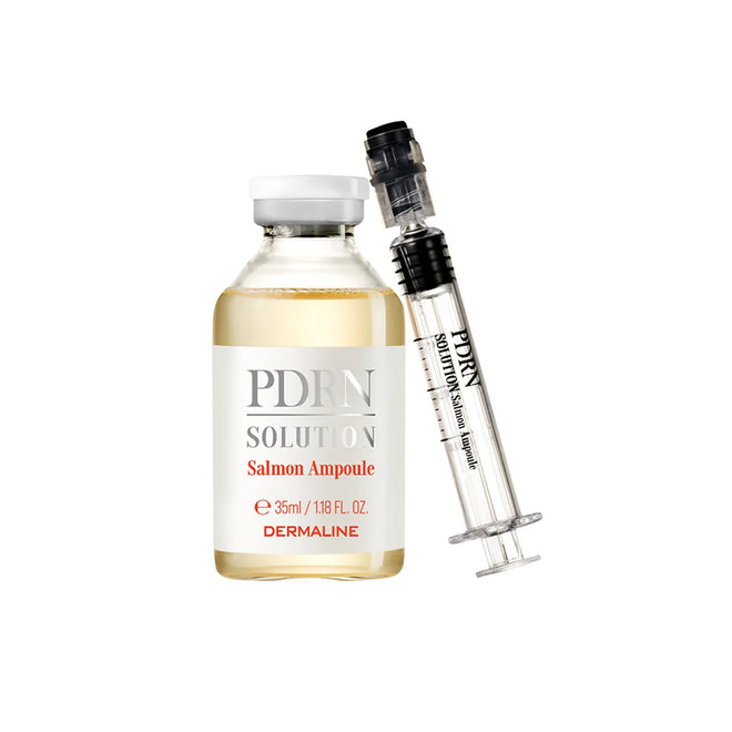 DERMALINE PDRN SOLUTION SALMON AMPOULE dvigubo poveikio regeneruojanti ir stangrinanti ampulė su PDRN, 30g