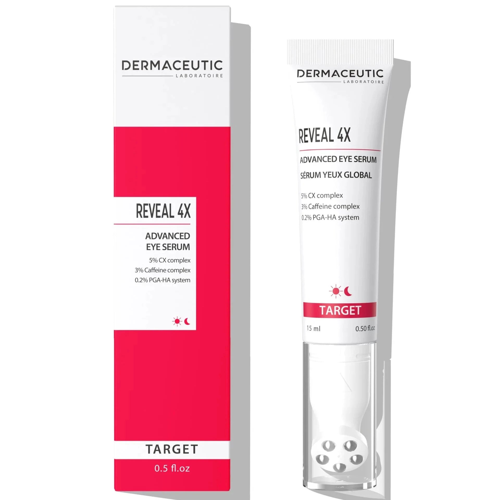 DERMACEUTIC ADVANCED EYE SERUM "REVEAL 4X" Apyakių serumas su ZAMAC aplikatoriumi, 15ml