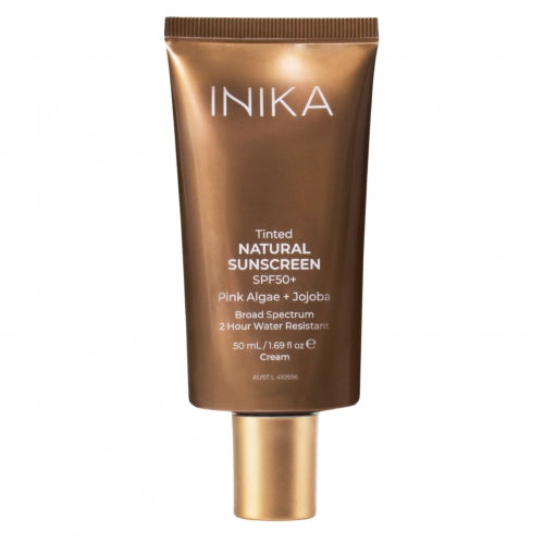 INIKA ORGANIC NATŪRALUS APSAUGINIS VEIDO KREMAS NUO SAULĖS SU SPALVA SPF50+, 50ml