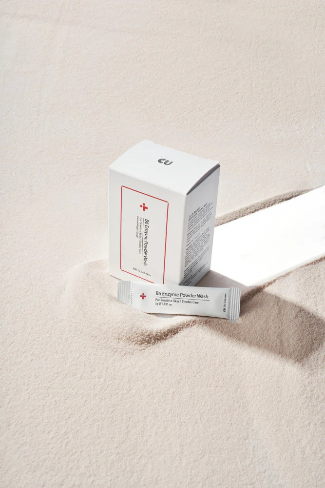 CUSKIN B6 Enzyme Powder Wash - fermentinis pudros prausiklis su PHA ir augalinio fermento granulių pudra, 1g x 20vnt