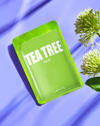 LAPCOS Derma Tea Tree Relief gaivinamoji lakštinė veido kaukė, 1vnt