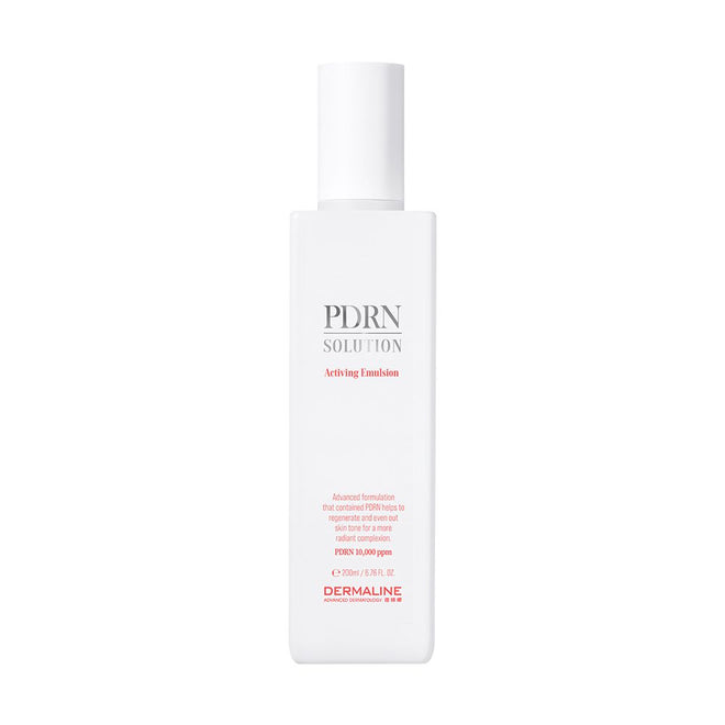 DERMALINE PDRN SOLUTION  EMULSION dvigubo poveikio emulsija (lengva kremo versija) odos regeneracijai, drėkinimui ir elastingumui, 200ml