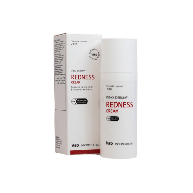 INNOAESTHETICS  Drėkinamasis kremas nuo raudonio, 50g