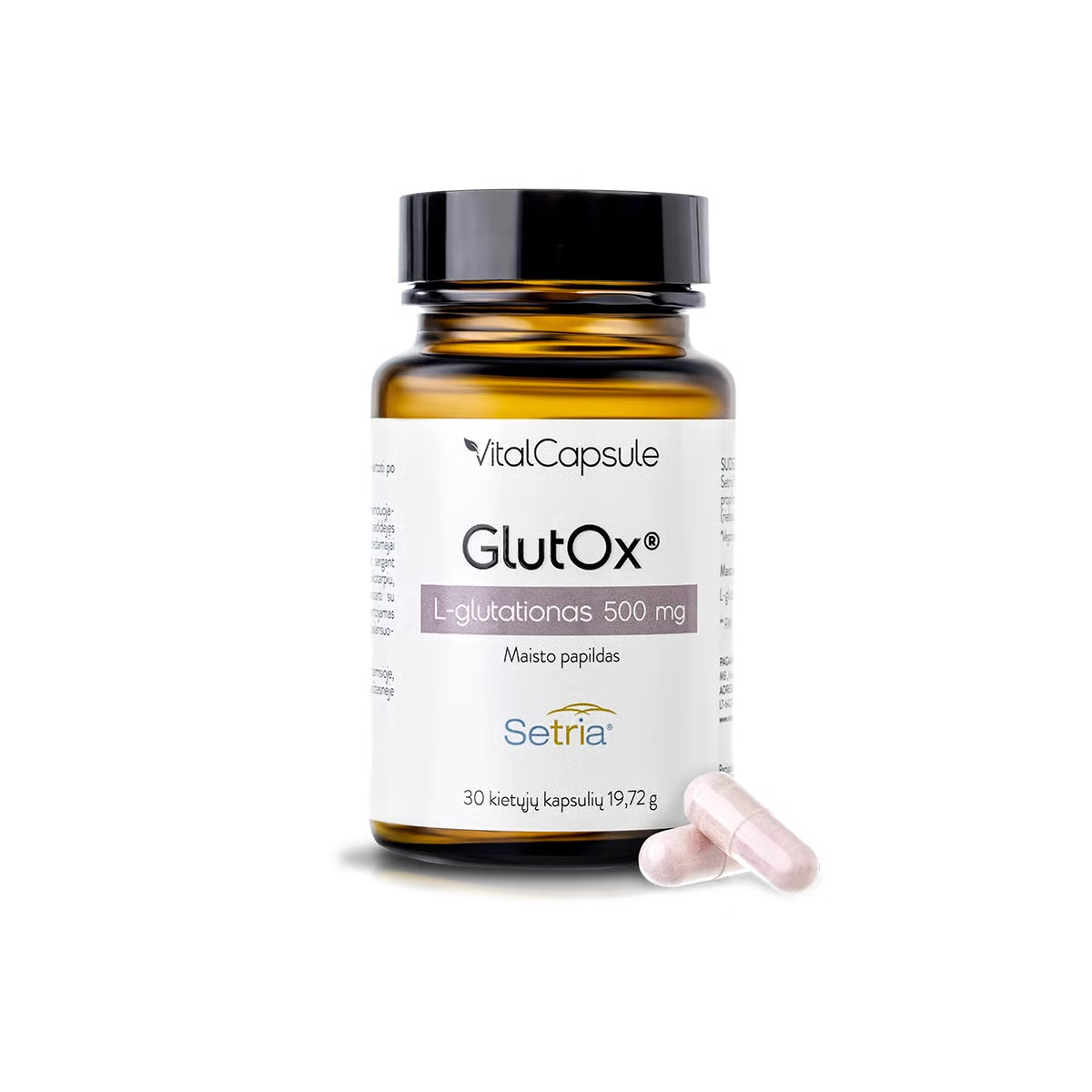 GlutOx® L-Glutationas maisto papildas, 500mg