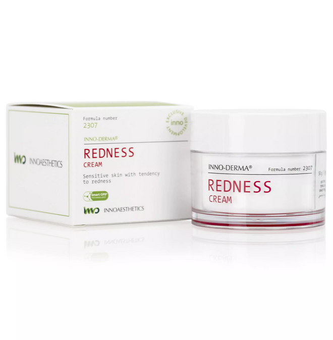 INNOAESTHETICS  Drėkinamasis kremas nuo raudonio, 50g
